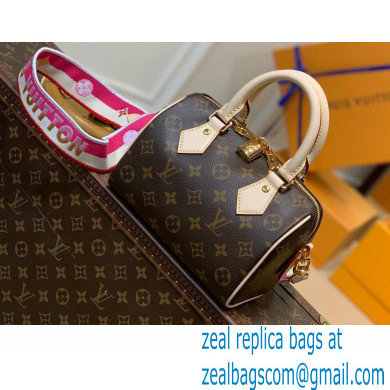 Louis Vuitton Monogram Canvas Speedy Bandouliere 20 Bag M45957 Fuchsia - Click Image to Close