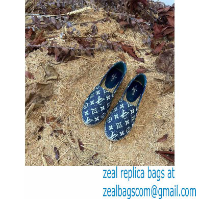 Louis Vuitton Monogram Denim Starboard Flat Espadrilles Blue 2022 - Click Image to Close