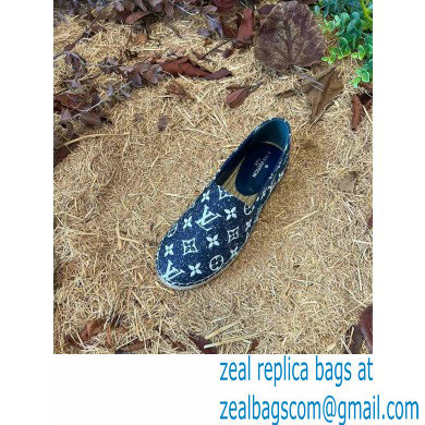 Louis Vuitton Monogram Denim Starboard Flat Espadrilles Blue 2022 - Click Image to Close