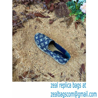 Louis Vuitton Monogram Denim Starboard Flat Espadrilles Blue 2022 - Click Image to Close