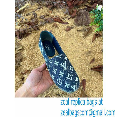 Louis Vuitton Monogram Denim Starboard Flat Espadrilles Blue 2022