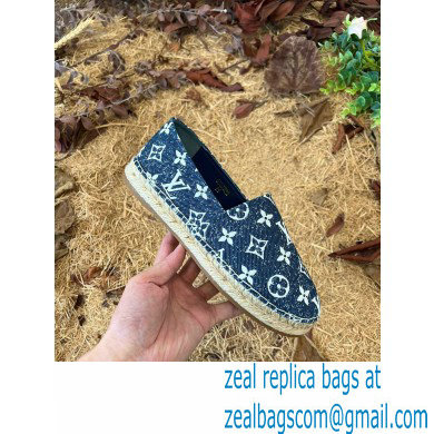 Louis Vuitton Monogram Denim Starboard Flat Espadrilles Blue 2022 - Click Image to Close