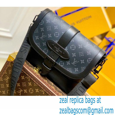 Louis Vuitton Monogram Eclipse canvas Saumur Messenger Bag M45911 - Click Image to Close