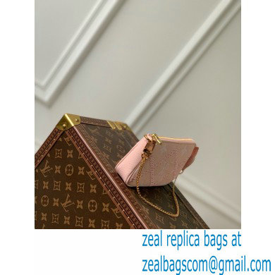 Louis Vuitton Monogram Empreinte Leather Mini Pochette Accessoires Bag Embroidered Pink M81140 - Click Image to Close