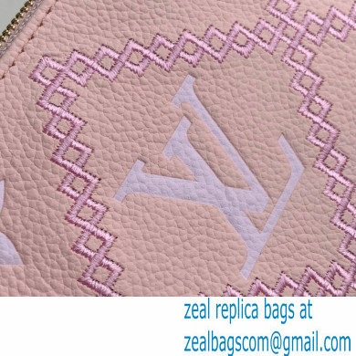 Louis Vuitton Monogram Empreinte Leather Mini Pochette Accessoires Bag Embroidered Pink M81140 - Click Image to Close