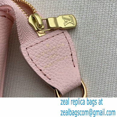 Louis Vuitton Monogram Empreinte Leather Mini Pochette Accessoires Bag Embroidered Pink M81140