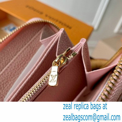 Louis Vuitton Monogram Empreinte Leather Zippy Wallet Embroidered M81138 Pink - Click Image to Close