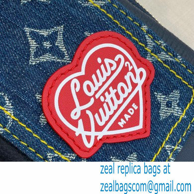 Louis Vuitton Monogram denim Flap Double Phone Pouch Bag M81060 Blue - Click Image to Close