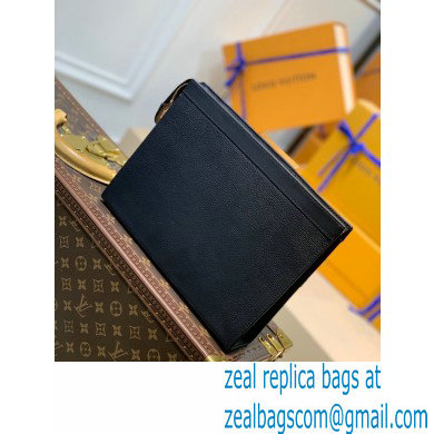 Louis Vuitton Monogram denim Pochette Voyage MM Bag Black - Click Image to Close