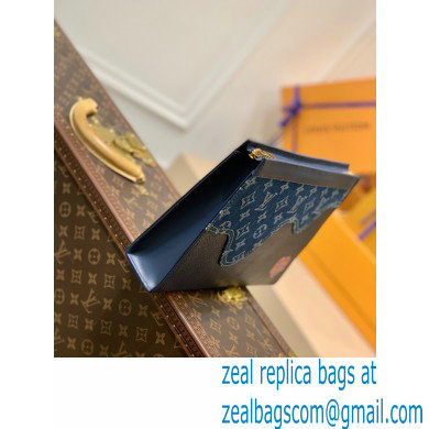 Louis Vuitton Monogram denim Pochette Voyage MM Bag M45961 Blue