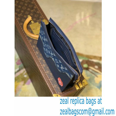 Louis Vuitton Monogram denim Pochette Voyage MM Bag M45961 Blue