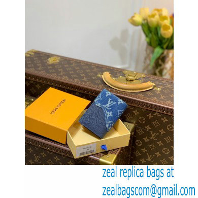 Louis Vuitton Monogram denim Pocket Organizer Wallet Blue - Click Image to Close