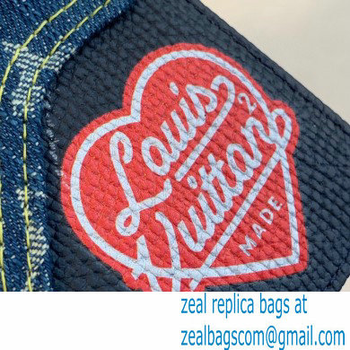 Louis Vuitton Monogram denim Pocket Organizer Wallet Blue