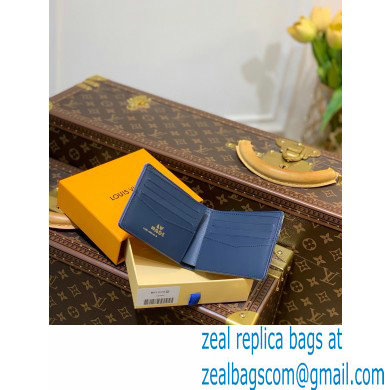 Louis Vuitton Monogram denim Slender Wallet Blue