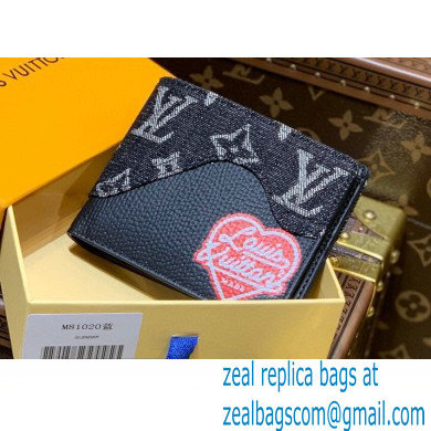 Louis Vuitton Monogram denim Slender Wallet M81020 Black - Click Image to Close
