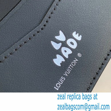 Louis Vuitton Monogram denim Slender Wallet M81020 Black