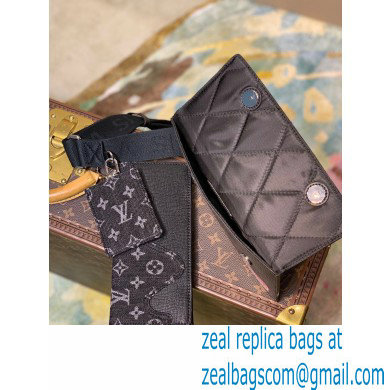 Louis Vuitton Monogram denim Trio Pouch Bag M81013 Black