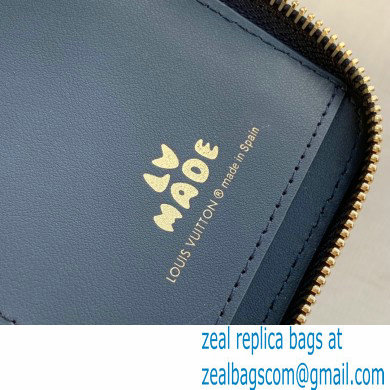 Louis Vuitton Monogram denim Zippy Wallet Vertical M81107 Blue - Click Image to Close