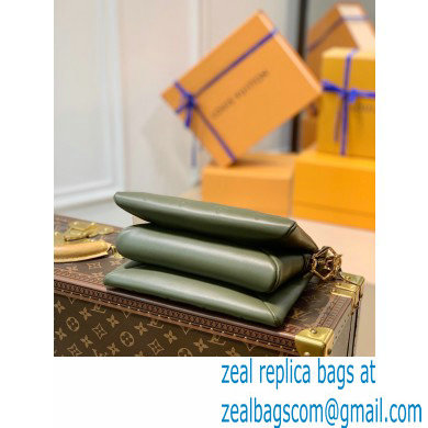 Louis Vuitton Monogram-embossed Lambskin Coussin BB Bag Army Green