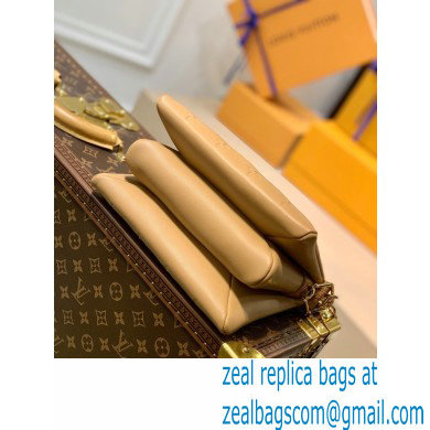 Louis Vuitton Monogram-embossed Lambskin Coussin BB Bag Beige