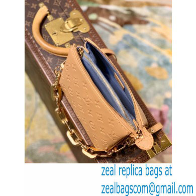 Louis Vuitton Monogram-embossed Lambskin Coussin BB Bag Beige