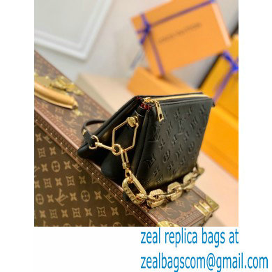 Louis Vuitton Monogram-embossed Lambskin Coussin BB Bag M20574 Black
