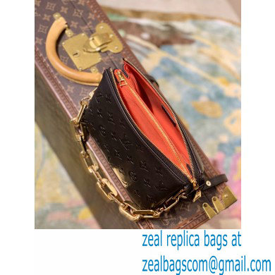 Louis Vuitton Monogram-embossed Lambskin Coussin BB Bag M20574 Black