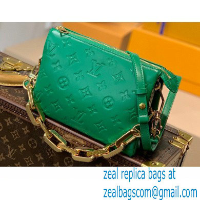 Louis Vuitton Monogram-embossed Lambskin Coussin BB Bag M59389 Green