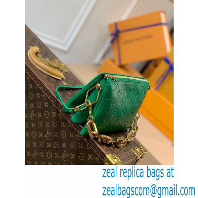 Louis Vuitton Monogram-embossed Lambskin Coussin BB Bag M59389 Green