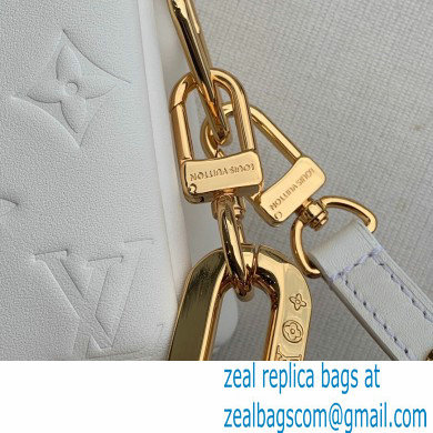 Louis Vuitton Monogram-embossed Lambskin Coussin BB Bag White