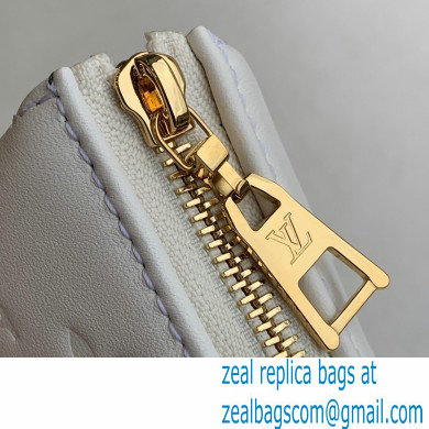 Louis Vuitton Monogram-embossed Lambskin Coussin BB Bag White