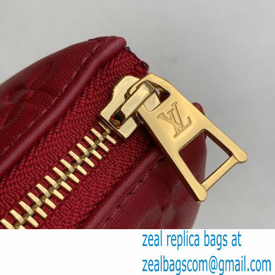 Louis Vuitton Monogram-embossed Lambskin Coussin BB Bag Wine - Click Image to Close