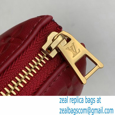 Louis Vuitton Monogram-embossed Lambskin Coussin BB Bag Wine