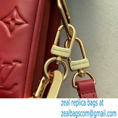 Louis Vuitton Monogram-embossed Lambskin Coussin BB Bag Wine