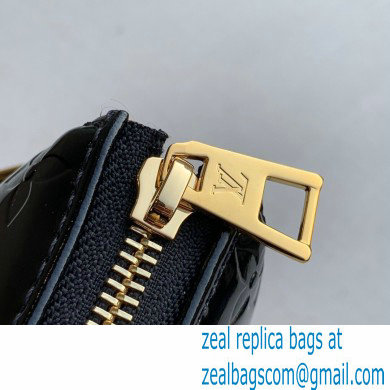 Louis Vuitton Monogram-embossed Lambskin Coussin MM Bag Patent Black