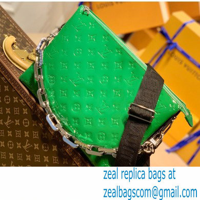 Louis Vuitton Monogram-embossed Lambskin Coussin MM Bag Patent Green - Click Image to Close