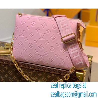 Louis Vuitton Monogram-embossed Lambskin Coussin PM Bag M59276 Pink