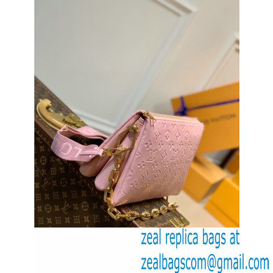 Louis Vuitton Monogram-embossed Lambskin Coussin PM Bag M59276 Pink