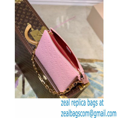 Louis Vuitton Monogram-embossed Lambskin Coussin PM Bag M59276 Pink