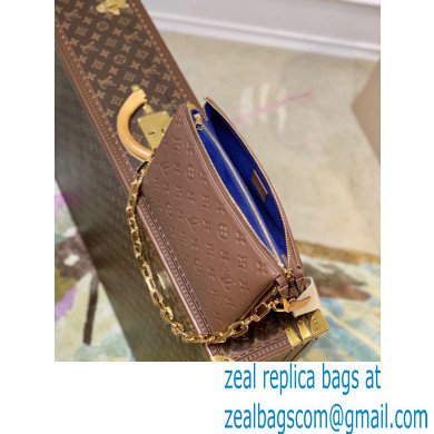 Louis Vuitton Monogram-embossed Lambskin Coussin PM Bag M59277 Taupe