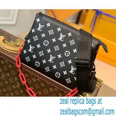 Louis Vuitton Monogram-embossed Lambskin Coussin PM Bag M59398 Black/White