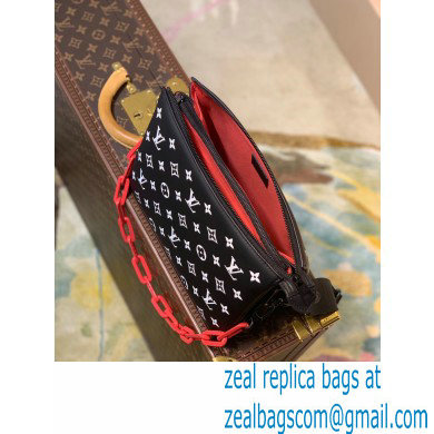 Louis Vuitton Monogram-embossed Lambskin Coussin PM Bag M59398 Black/White