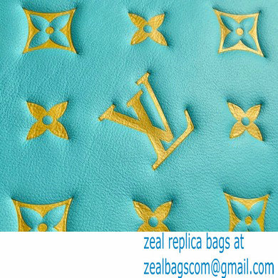 Louis Vuitton Monogram-embossed Lambskin Coussin PM Bag Mint/Yellow