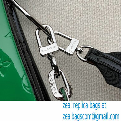 Louis Vuitton Monogram-embossed Lambskin Coussin PM Bag Patent Green - Click Image to Close