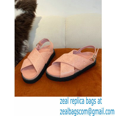 Louis Vuitton Paseo Flat Comfort Sandals Monogram-embossed Pink 2022