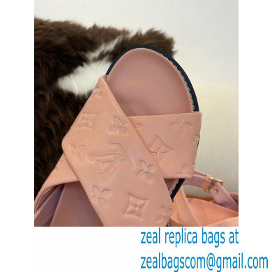 Louis Vuitton Paseo Flat Comfort Sandals Monogram-embossed Pink 2022
