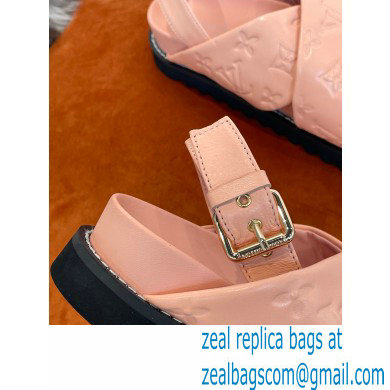 Louis Vuitton Paseo Flat Comfort Sandals Monogram-embossed Pink 2022