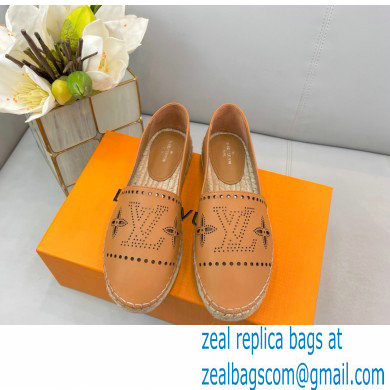 Louis Vuitton Perforated Calf Leather Starboard Flat Espadrilles Nude 2022 - Click Image to Close