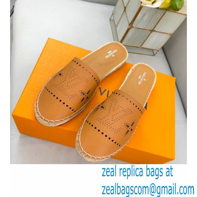 Louis Vuitton Perforated Calf Leather Starboard Flat Espadrilles Slippers Nude 2022 - Click Image to Close