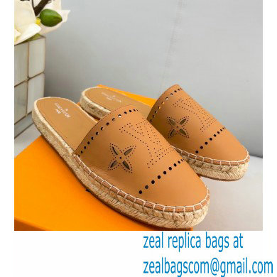 Louis Vuitton Perforated Calf Leather Starboard Flat Espadrilles Slippers Nude 2022 - Click Image to Close